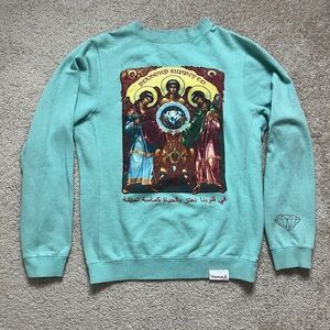 Diamond Supply Co Archangels Men’s Small Crewneck Sweatshirt Mint Green